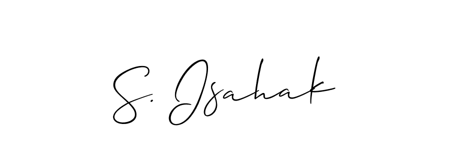 S. Isahak stylish signature style. Best Handwritten Sign (Allison_Script) for my name. Handwritten Signature Collection Ideas for my name S. Isahak. S. Isahak signature style 2 images and pictures png