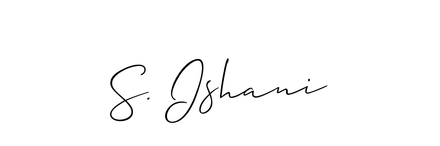 Best and Professional Signature Style for S. Ishani. Allison_Script Best Signature Style Collection. S. Ishani signature style 2 images and pictures png