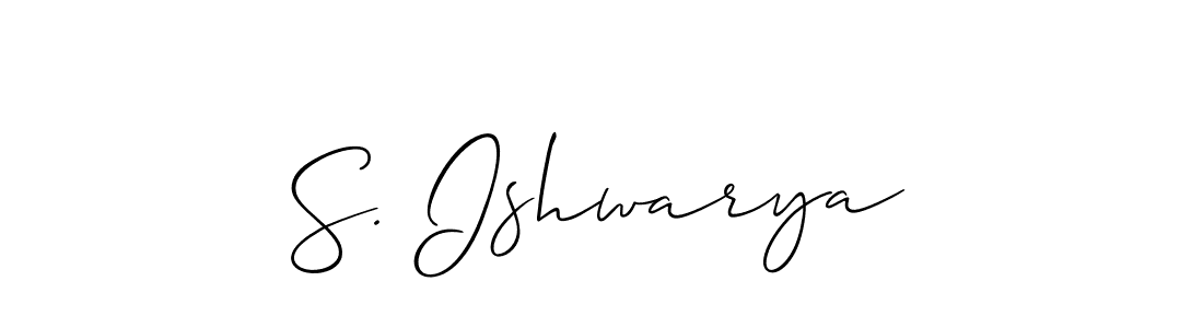It looks lik you need a new signature style for name S. Ishwarya. Design unique handwritten (Allison_Script) signature with our free signature maker in just a few clicks. S. Ishwarya signature style 2 images and pictures png