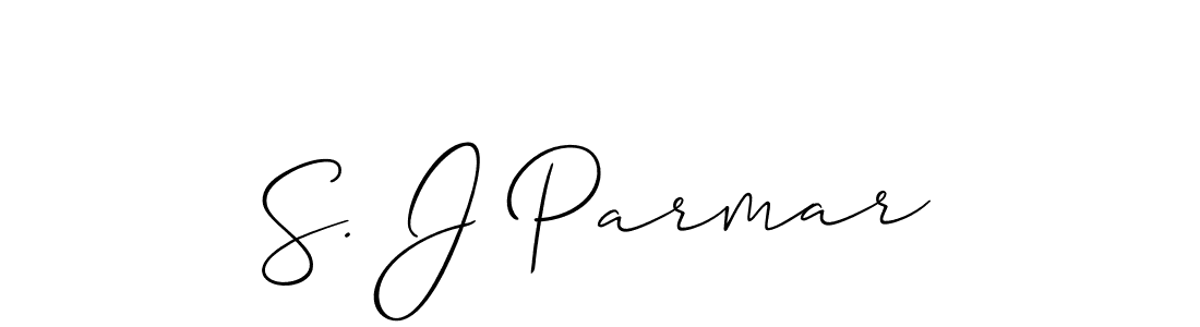 How to make S. J Parmar signature? Allison_Script is a professional autograph style. Create handwritten signature for S. J Parmar name. S. J Parmar signature style 2 images and pictures png