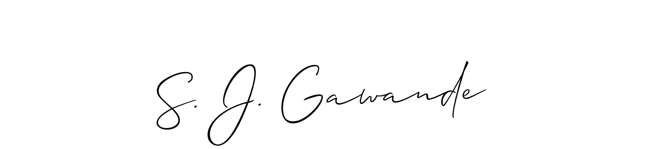 Create a beautiful signature design for name S. J. Gawande. With this signature (Allison_Script) fonts, you can make a handwritten signature for free. S. J. Gawande signature style 2 images and pictures png