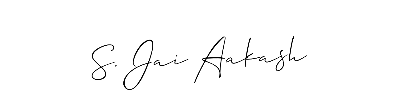 Make a short S. Jai Aakash signature style. Manage your documents anywhere anytime using Allison_Script. Create and add eSignatures, submit forms, share and send files easily. S. Jai Aakash signature style 2 images and pictures png