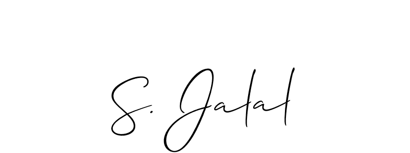 How to make S. Jalal name signature. Use Allison_Script style for creating short signs online. This is the latest handwritten sign. S. Jalal signature style 2 images and pictures png