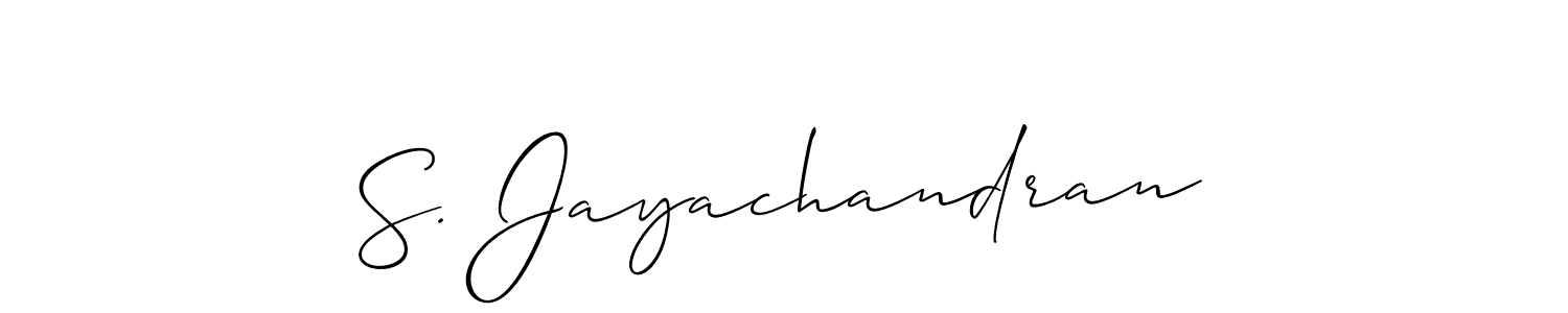 Similarly Allison_Script is the best handwritten signature design. Signature creator online .You can use it as an online autograph creator for name S. Jayachandran. S. Jayachandran signature style 2 images and pictures png