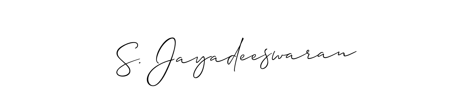 How to make S. Jayadeeswaran signature? Allison_Script is a professional autograph style. Create handwritten signature for S. Jayadeeswaran name. S. Jayadeeswaran signature style 2 images and pictures png