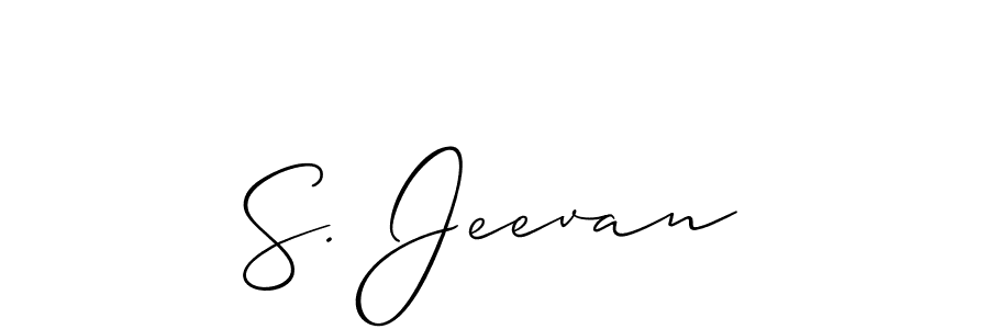 Make a beautiful signature design for name S. Jeevan. With this signature (Allison_Script) style, you can create a handwritten signature for free. S. Jeevan signature style 2 images and pictures png