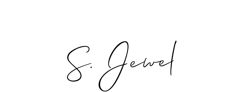 Design your own signature with our free online signature maker. With this signature software, you can create a handwritten (Allison_Script) signature for name S. Jewel. S. Jewel signature style 2 images and pictures png