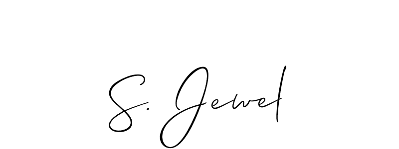 Also we have S. Jewel name is the best signature style. Create professional handwritten signature collection using Allison_Script autograph style. S. Jewel signature style 2 images and pictures png