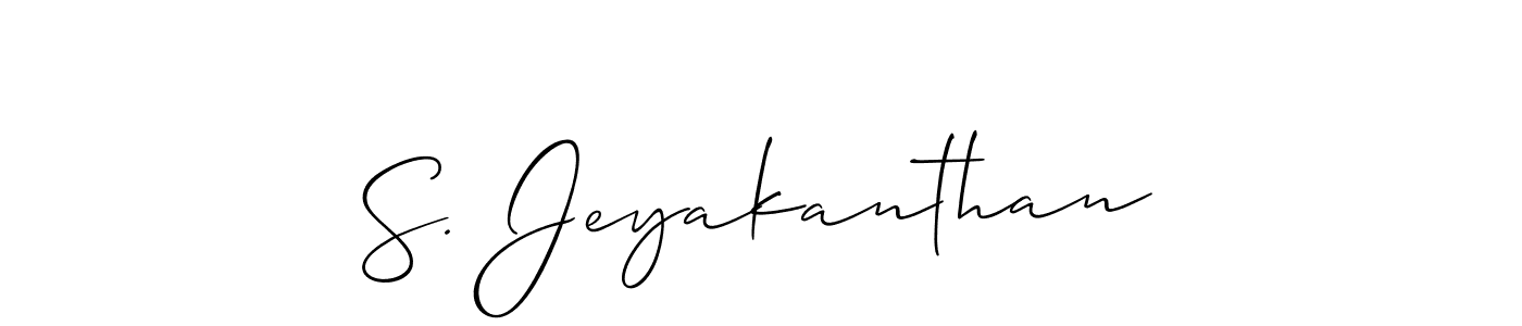 Similarly Allison_Script is the best handwritten signature design. Signature creator online .You can use it as an online autograph creator for name S. Jeyakanthan. S. Jeyakanthan signature style 2 images and pictures png