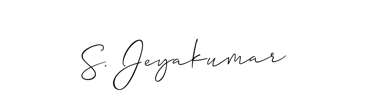 Use a signature maker to create a handwritten signature online. With this signature software, you can design (Allison_Script) your own signature for name S. Jeyakumar. S. Jeyakumar signature style 2 images and pictures png