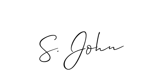 Create a beautiful signature design for name S. John. With this signature (Allison_Script) fonts, you can make a handwritten signature for free. S. John signature style 2 images and pictures png