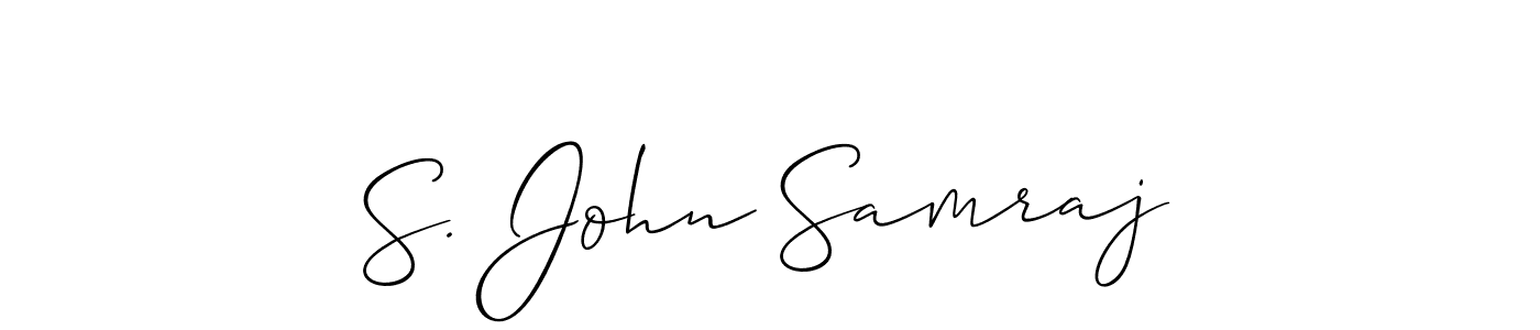 Make a short S. John Samraj signature style. Manage your documents anywhere anytime using Allison_Script. Create and add eSignatures, submit forms, share and send files easily. S. John Samraj signature style 2 images and pictures png