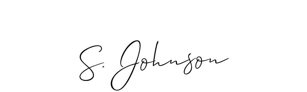 S. Johnson stylish signature style. Best Handwritten Sign (Allison_Script) for my name. Handwritten Signature Collection Ideas for my name S. Johnson. S. Johnson signature style 2 images and pictures png