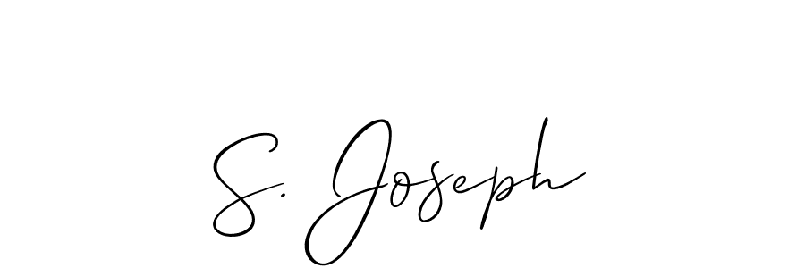 Make a beautiful signature design for name S. Joseph. With this signature (Allison_Script) style, you can create a handwritten signature for free. S. Joseph signature style 2 images and pictures png