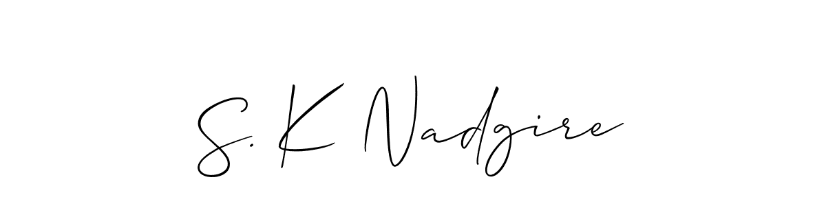 See photos of S. K Nadgire official signature by Spectra . Check more albums & portfolios. Read reviews & check more about Allison_Script font. S. K Nadgire signature style 2 images and pictures png
