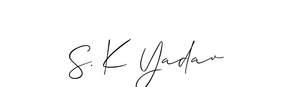 It looks lik you need a new signature style for name S. K Yadav. Design unique handwritten (Allison_Script) signature with our free signature maker in just a few clicks. S. K Yadav signature style 2 images and pictures png