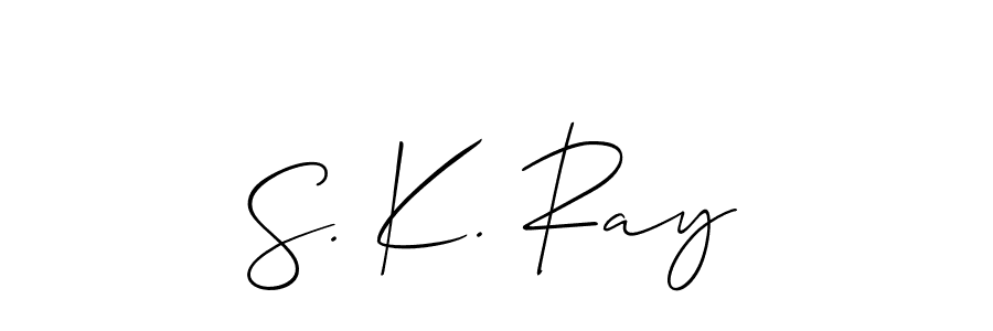 It looks lik you need a new signature style for name S. K. Ray. Design unique handwritten (Allison_Script) signature with our free signature maker in just a few clicks. S. K. Ray signature style 2 images and pictures png