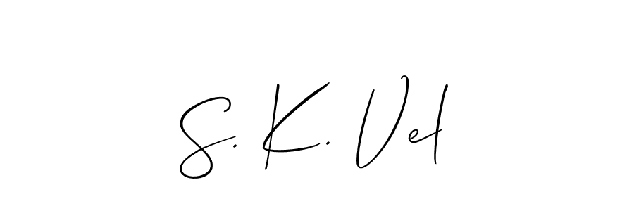 Check out images of Autograph of S. K. Vel name. Actor S. K. Vel Signature Style. Allison_Script is a professional sign style online. S. K. Vel signature style 2 images and pictures png