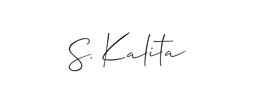 S. Kalita stylish signature style. Best Handwritten Sign (Allison_Script) for my name. Handwritten Signature Collection Ideas for my name S. Kalita. S. Kalita signature style 2 images and pictures png