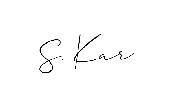 Also we have S. Kar name is the best signature style. Create professional handwritten signature collection using Allison_Script autograph style. S. Kar signature style 2 images and pictures png