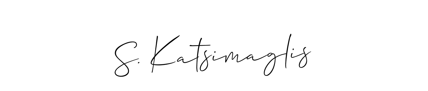 Make a beautiful signature design for name S. Katsimaglis. With this signature (Allison_Script) style, you can create a handwritten signature for free. S. Katsimaglis signature style 2 images and pictures png