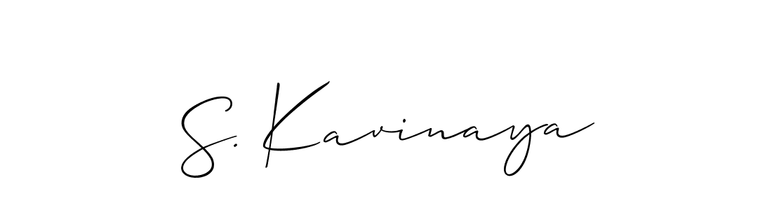 This is the best signature style for the S. Kavinaya name. Also you like these signature font (Allison_Script). Mix name signature. S. Kavinaya signature style 2 images and pictures png