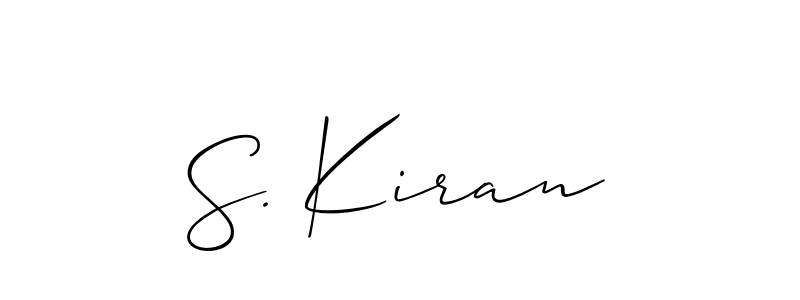 Make a beautiful signature design for name S. Kiran. With this signature (Allison_Script) style, you can create a handwritten signature for free. S. Kiran signature style 2 images and pictures png