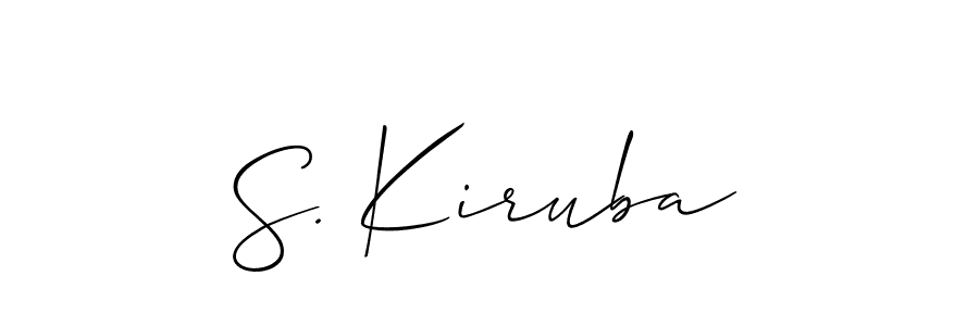 Create a beautiful signature design for name S. Kiruba. With this signature (Allison_Script) fonts, you can make a handwritten signature for free. S. Kiruba signature style 2 images and pictures png