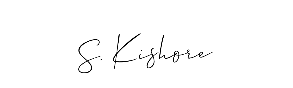 How to make S. Kishore signature? Allison_Script is a professional autograph style. Create handwritten signature for S. Kishore name. S. Kishore signature style 2 images and pictures png