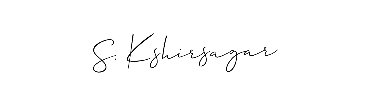 S. Kshirsagar stylish signature style. Best Handwritten Sign (Allison_Script) for my name. Handwritten Signature Collection Ideas for my name S. Kshirsagar. S. Kshirsagar signature style 2 images and pictures png