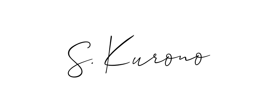 Use a signature maker to create a handwritten signature online. With this signature software, you can design (Allison_Script) your own signature for name S. Kurono. S. Kurono signature style 2 images and pictures png