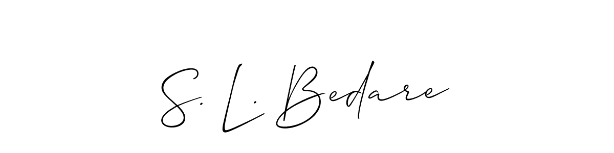 It looks lik you need a new signature style for name S. L. Bedare. Design unique handwritten (Allison_Script) signature with our free signature maker in just a few clicks. S. L. Bedare signature style 2 images and pictures png