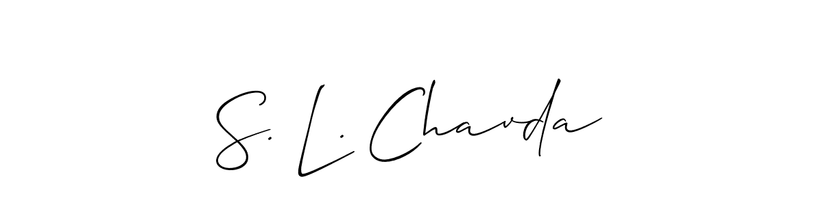 Check out images of Autograph of S. L. Chavda name. Actor S. L. Chavda Signature Style. Allison_Script is a professional sign style online. S. L. Chavda signature style 2 images and pictures png