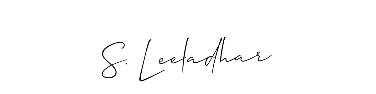 Once you've used our free online signature maker to create your best signature Allison_Script style, it's time to enjoy all of the benefits that S. Leeladhar name signing documents. S. Leeladhar signature style 2 images and pictures png