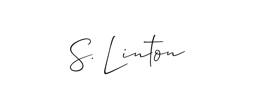 Make a short S. Linton signature style. Manage your documents anywhere anytime using Allison_Script. Create and add eSignatures, submit forms, share and send files easily. S. Linton signature style 2 images and pictures png