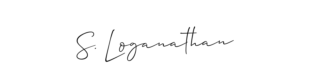 Design your own signature with our free online signature maker. With this signature software, you can create a handwritten (Allison_Script) signature for name S. Loganathan. S. Loganathan signature style 2 images and pictures png