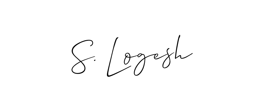 if you are searching for the best signature style for your name S. Logesh. so please give up your signature search. here we have designed multiple signature styles  using Allison_Script. S. Logesh signature style 2 images and pictures png