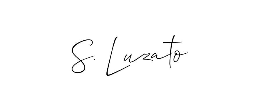 Design your own signature with our free online signature maker. With this signature software, you can create a handwritten (Allison_Script) signature for name S. Luzato. S. Luzato signature style 2 images and pictures png