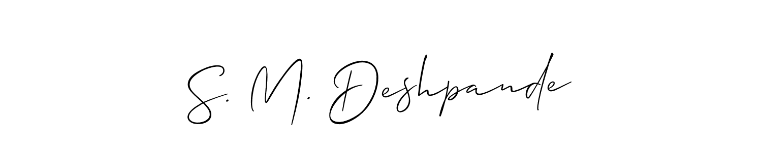 Make a beautiful signature design for name S. M. Deshpande. Use this online signature maker to create a handwritten signature for free. S. M. Deshpande signature style 2 images and pictures png