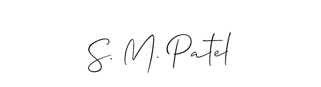 Check out images of Autograph of S. M. Patel name. Actor S. M. Patel Signature Style. Allison_Script is a professional sign style online. S. M. Patel signature style 2 images and pictures png