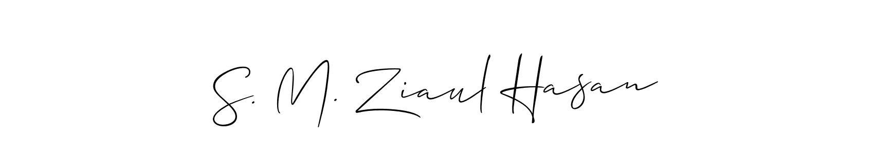 Also You can easily find your signature by using the search form. We will create S. M. Ziaul Hasan name handwritten signature images for you free of cost using Allison_Script sign style. S. M. Ziaul Hasan signature style 2 images and pictures png