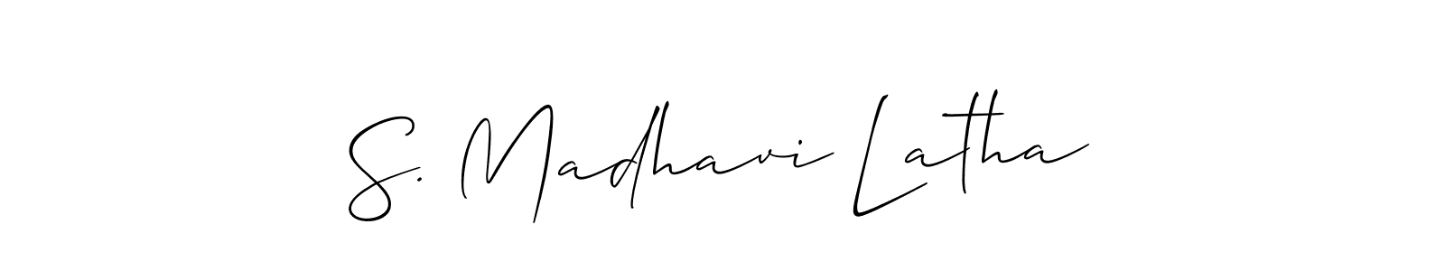 How to Draw S. Madhavi Latha signature style? Allison_Script is a latest design signature styles for name S. Madhavi Latha. S. Madhavi Latha signature style 2 images and pictures png