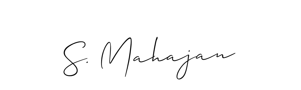 How to make S. Mahajan name signature. Use Allison_Script style for creating short signs online. This is the latest handwritten sign. S. Mahajan signature style 2 images and pictures png