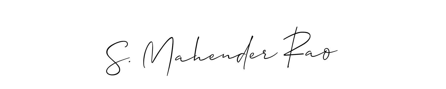 Similarly Allison_Script is the best handwritten signature design. Signature creator online .You can use it as an online autograph creator for name S. Mahender Rao. S. Mahender Rao signature style 2 images and pictures png