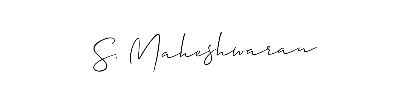 Also You can easily find your signature by using the search form. We will create S. Maheshwaran name handwritten signature images for you free of cost using Allison_Script sign style. S. Maheshwaran signature style 2 images and pictures png