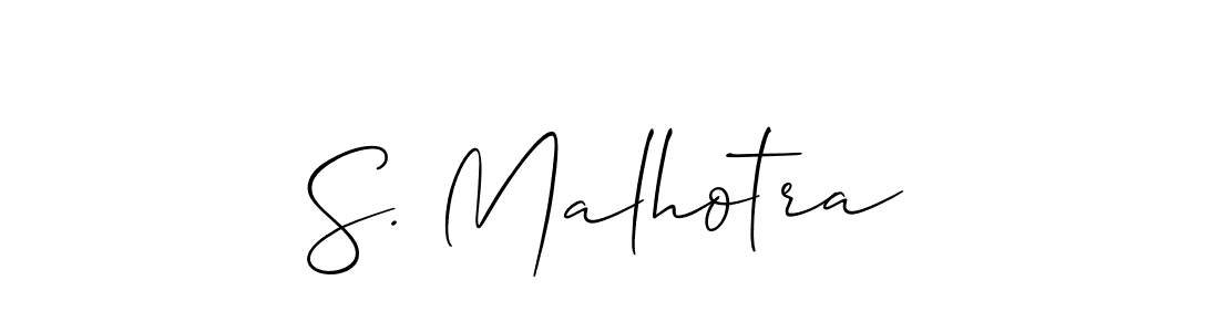 How to make S. Malhotra name signature. Use Allison_Script style for creating short signs online. This is the latest handwritten sign. S. Malhotra signature style 2 images and pictures png