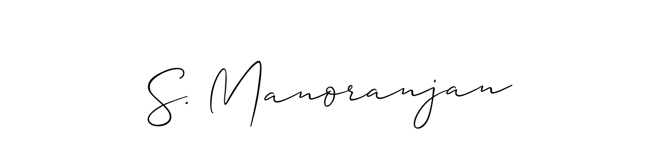 Use a signature maker to create a handwritten signature online. With this signature software, you can design (Allison_Script) your own signature for name S. Manoranjan. S. Manoranjan signature style 2 images and pictures png