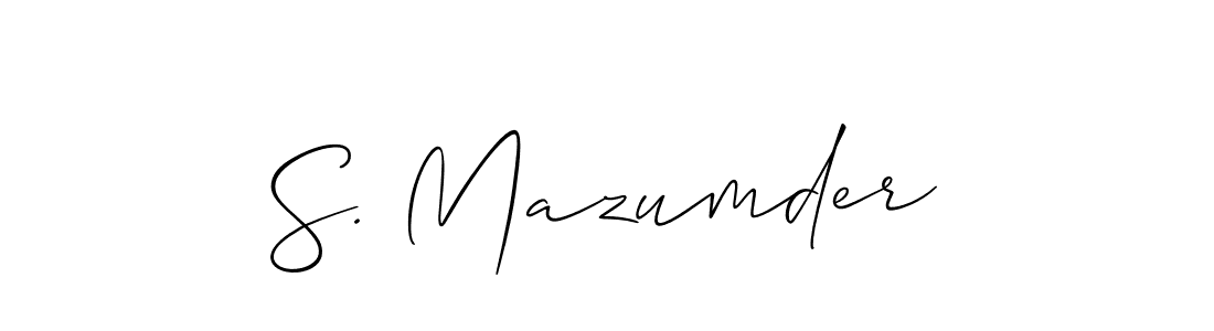 How to make S. Mazumder signature? Allison_Script is a professional autograph style. Create handwritten signature for S. Mazumder name. S. Mazumder signature style 2 images and pictures png