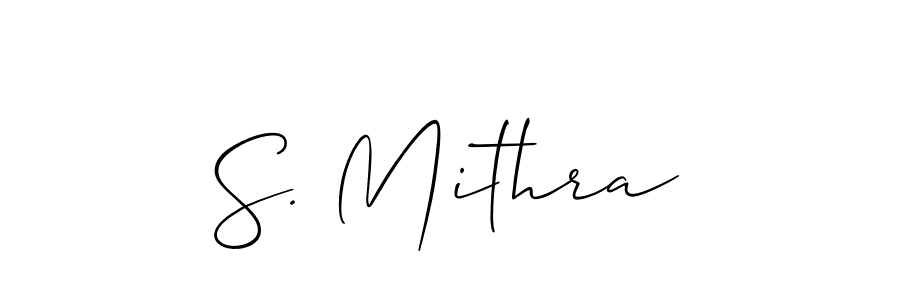 How to Draw S. Mithra signature style? Allison_Script is a latest design signature styles for name S. Mithra. S. Mithra signature style 2 images and pictures png