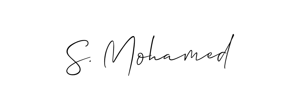 Also You can easily find your signature by using the search form. We will create S. Mohamed name handwritten signature images for you free of cost using Allison_Script sign style. S. Mohamed signature style 2 images and pictures png